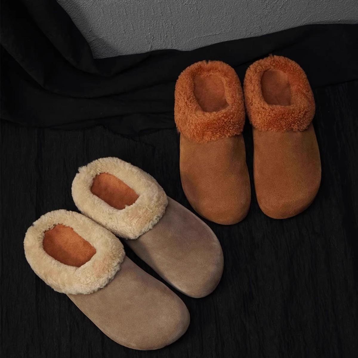 Comfortable To Step On The Cloud 2024 Autumn And Winter New Style Furry Slippers For Women, Plush And Lazy All-match Birkenstock shoes